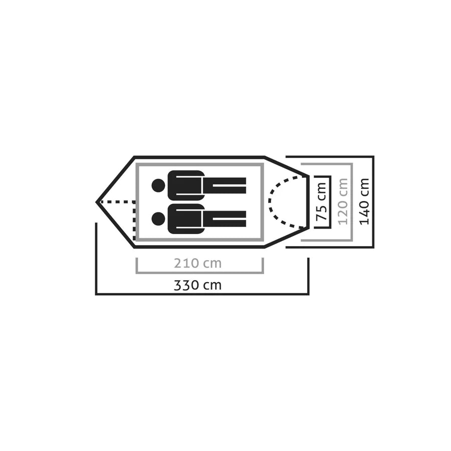 Carpa Salewa Sierra Leone II Tent Lightgrey-Cactus