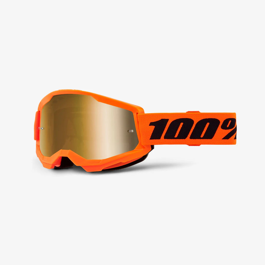 100% Antiparra Strata 2 Goggle Neon Orange - Mirror True Gold Lens