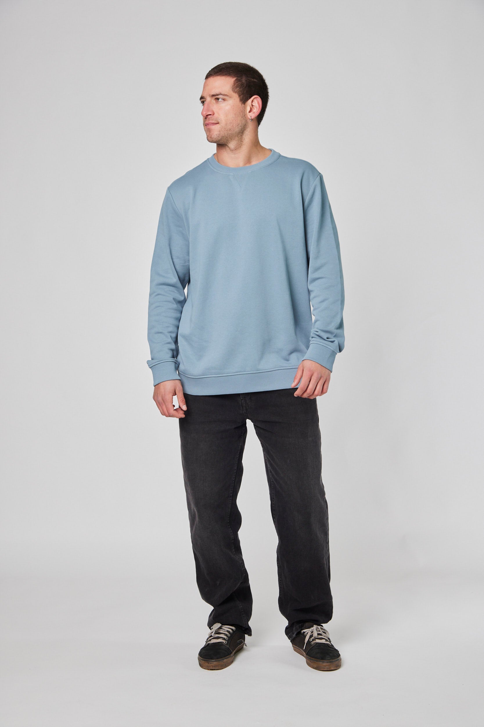 Poleron Celeste Hombre Crew