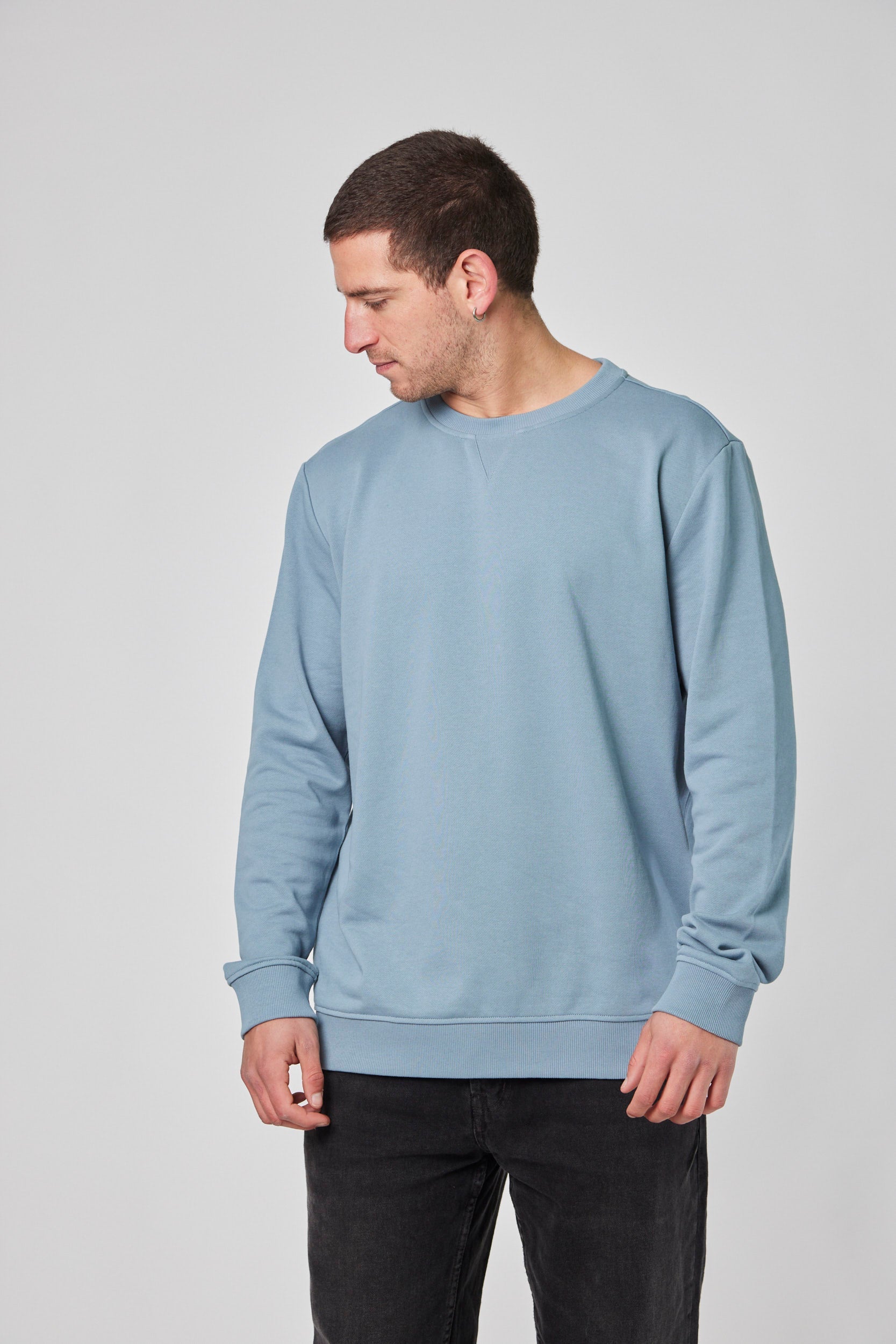 Poleron Celeste Hombre Crew