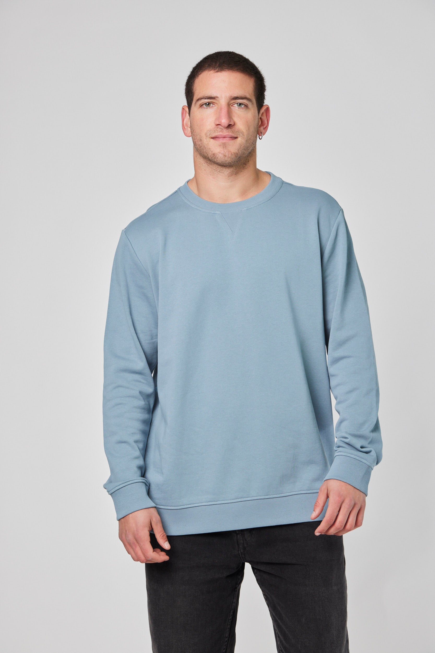 Poleron Celeste Hombre Crew