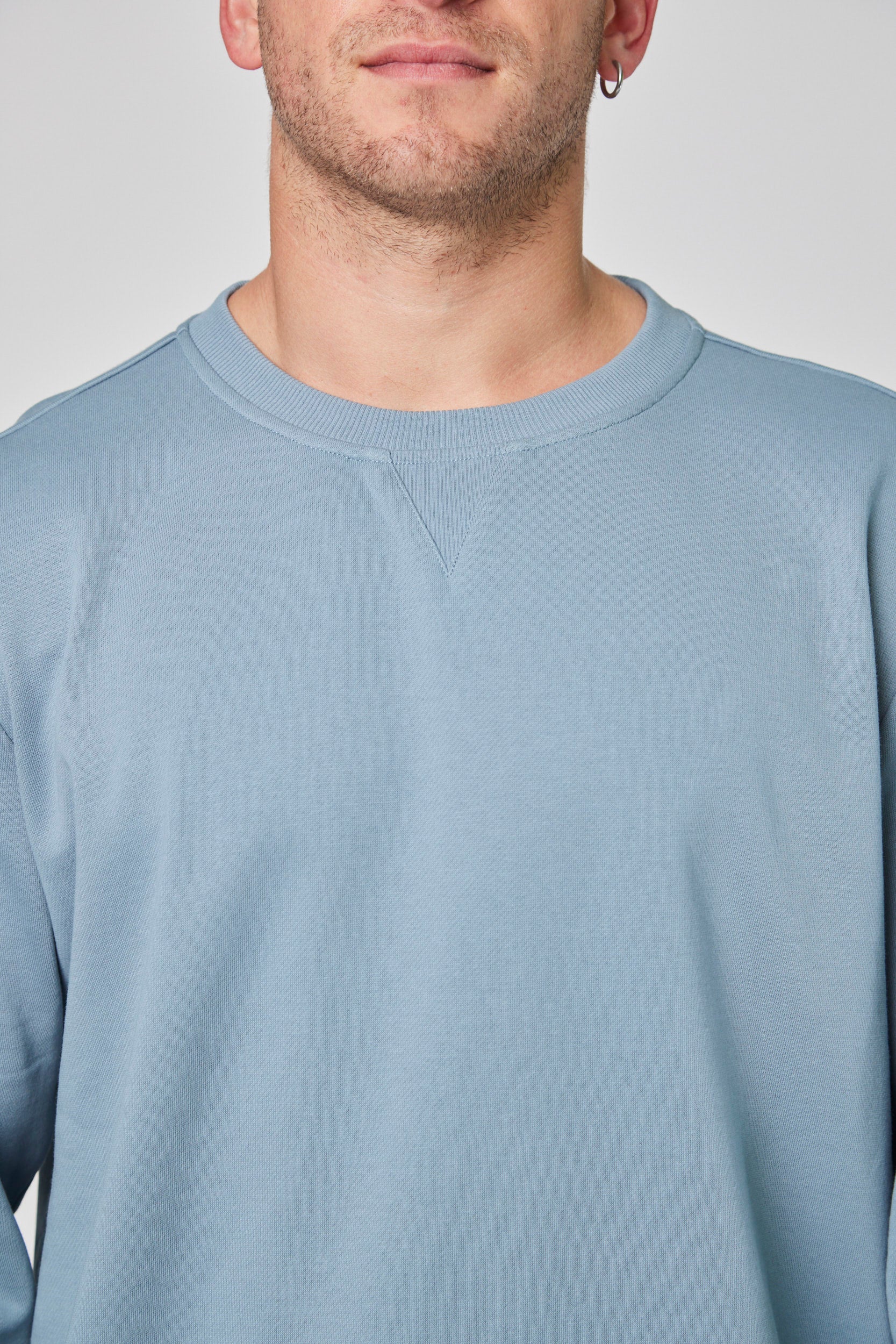 Poleron Celeste Hombre Crew