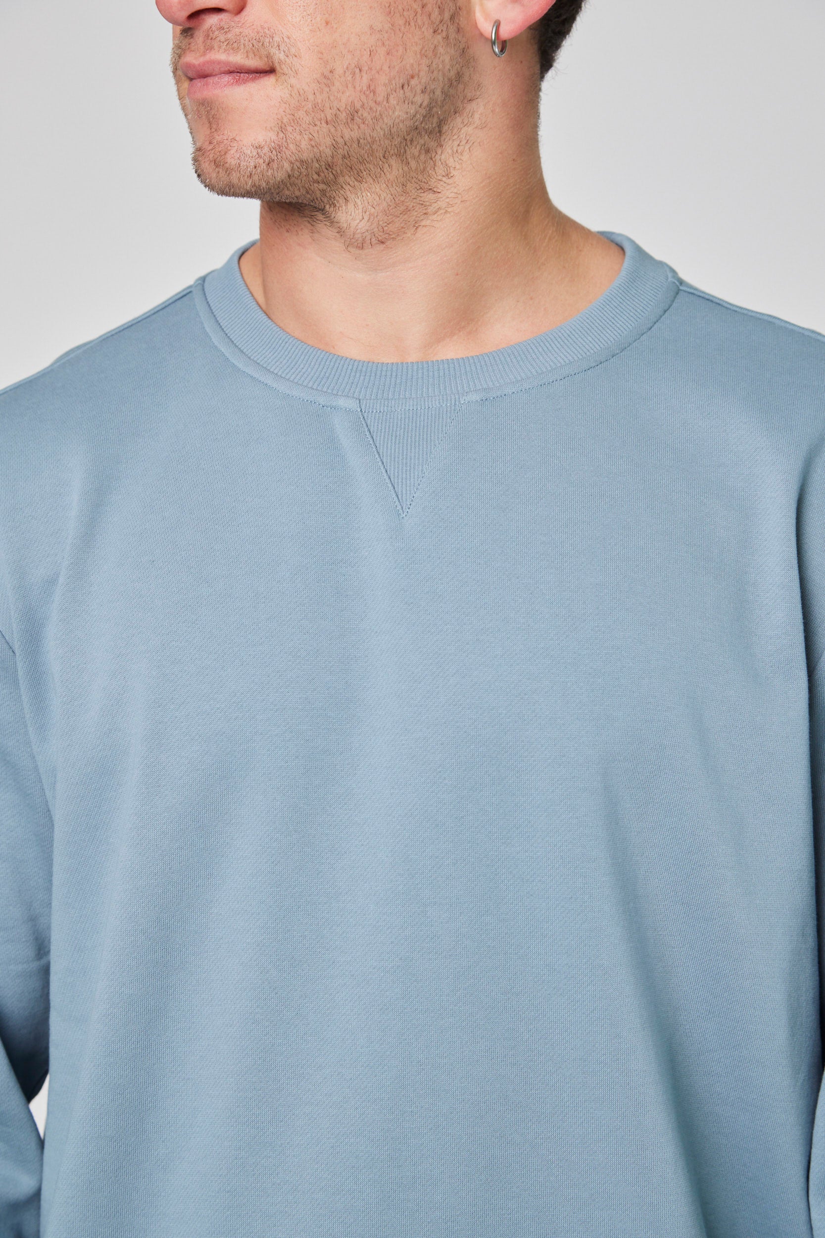 Poleron Celeste Hombre Crew