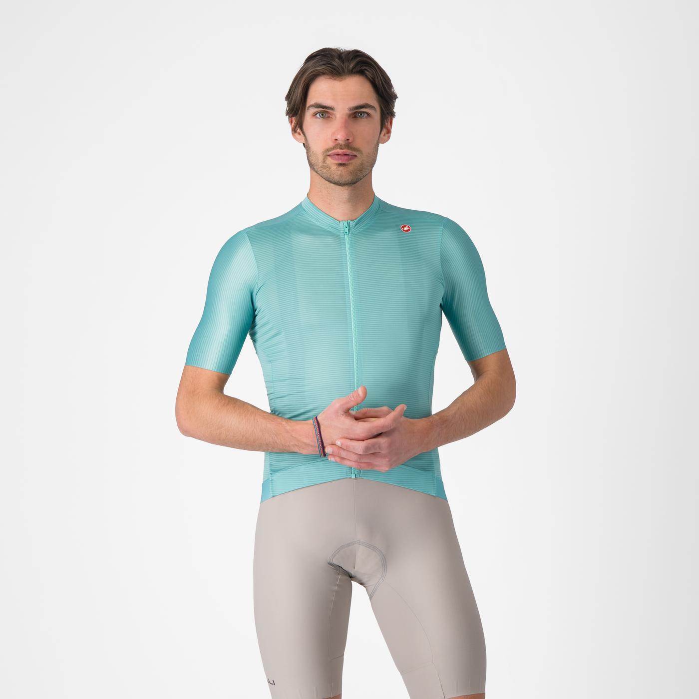 Jersey Castelli Espresso Pool Blue Back Reflex