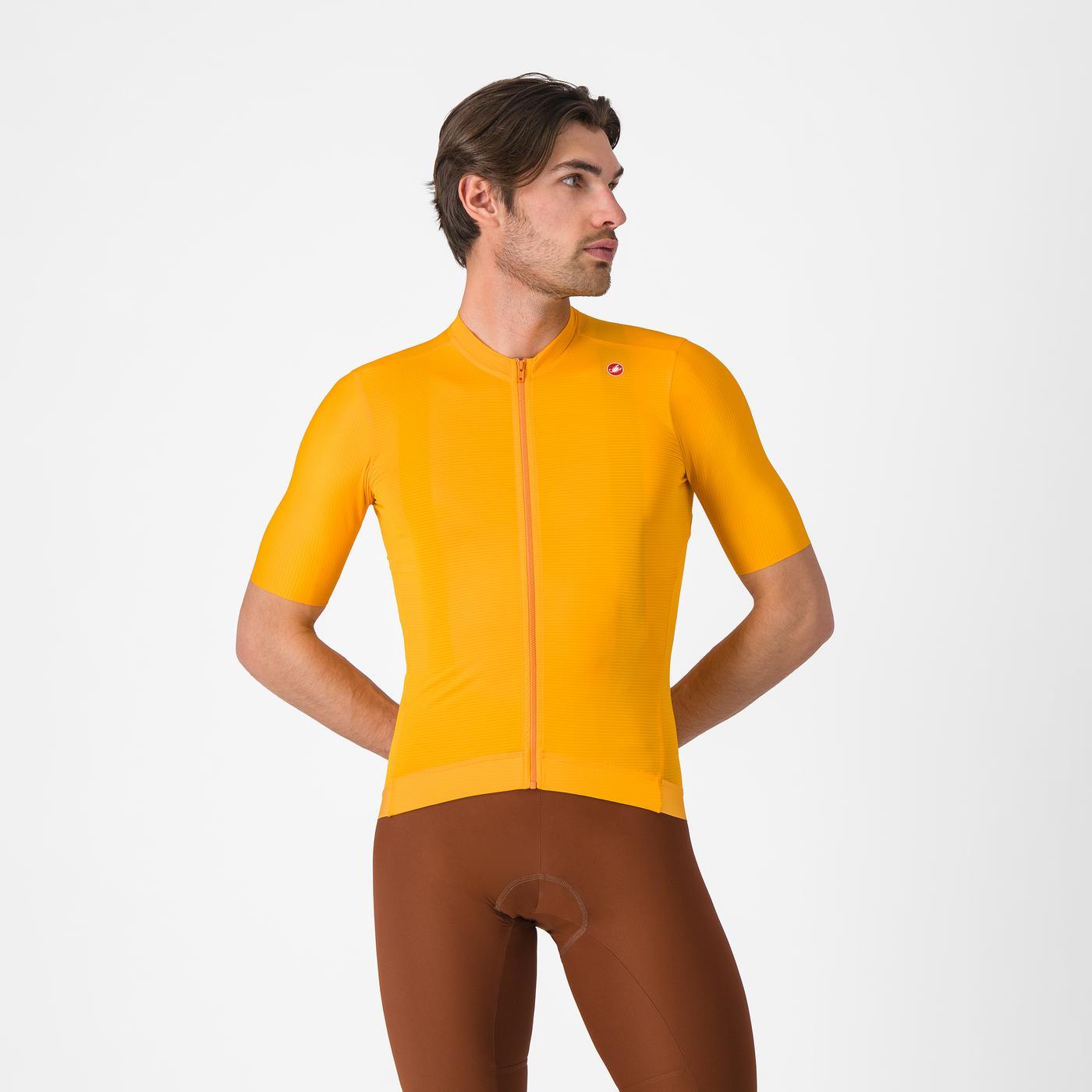 Jersey Castelli Espresso Vivid Orange