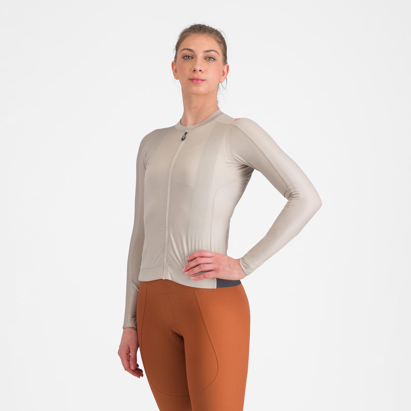 Cortaviento Castelli Espresso W Vest Manga Larga Silver Moon Mujer