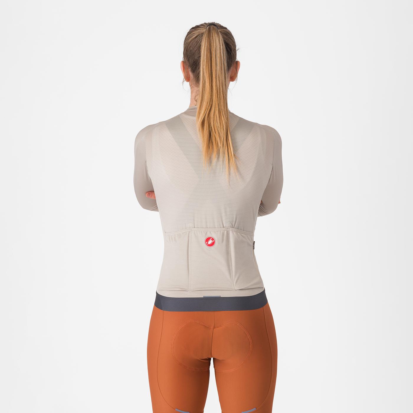 Cortaviento Castelli Espresso W Vest Manga Larga Silver Moon Mujer