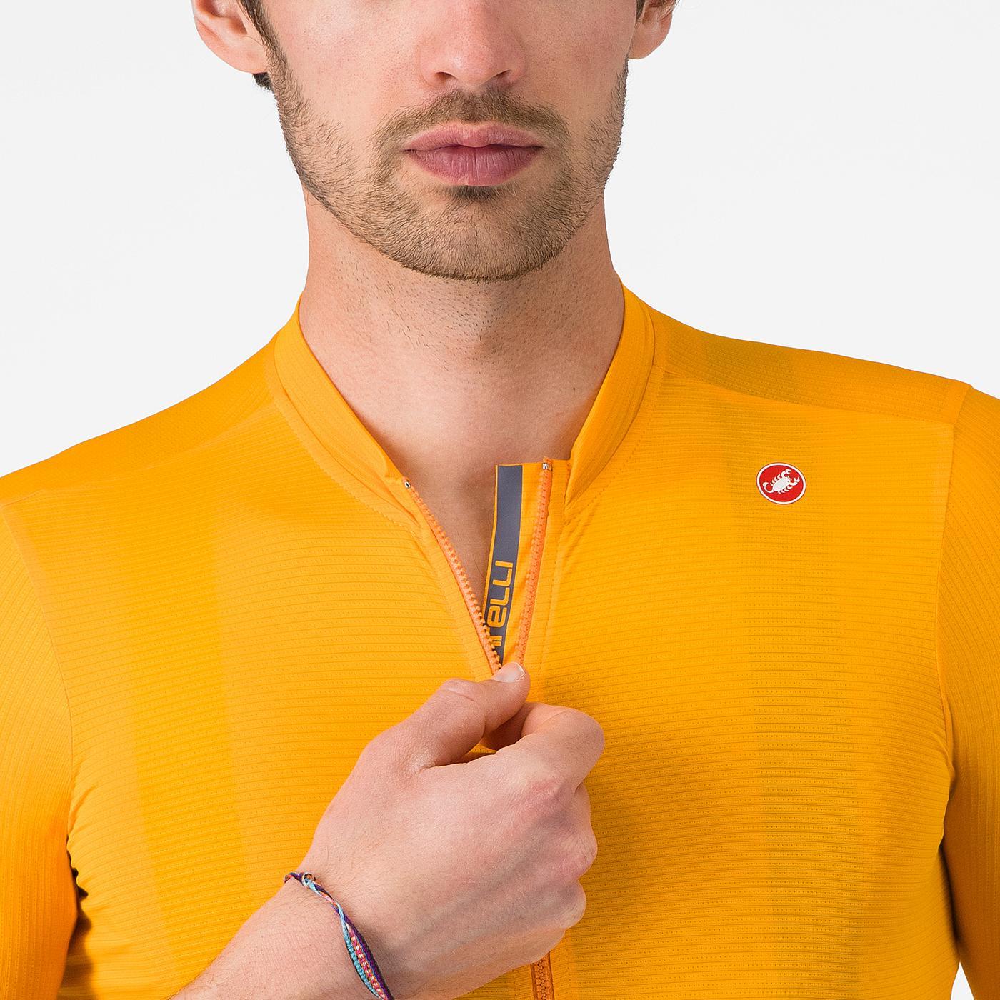 Jersey Castelli Espresso Vivid Orange