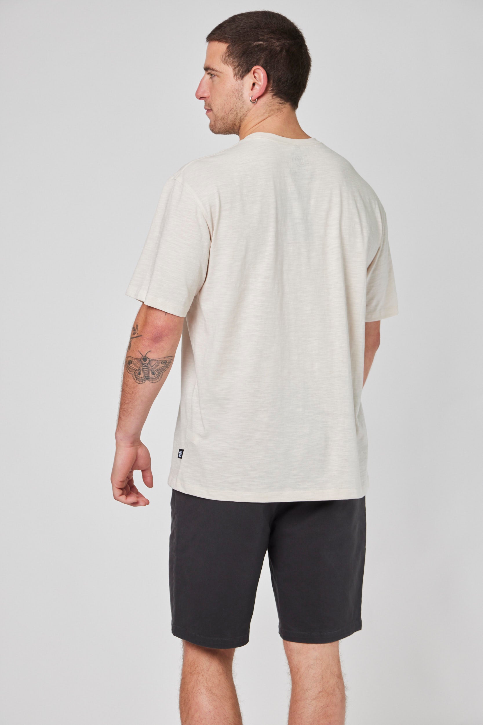 Polera Blanca Hombre Manga Corta Sunday