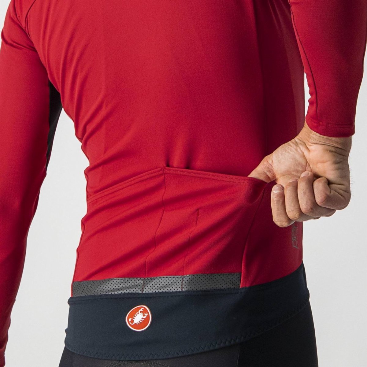 Castelli Jacket Perfetto Ros Long SL Rosso - Rideshop