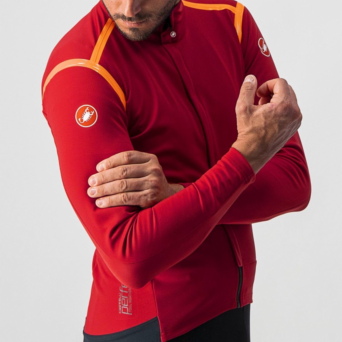 Castelli Jacket Perfetto Ros Long SL Rosso - Rideshop