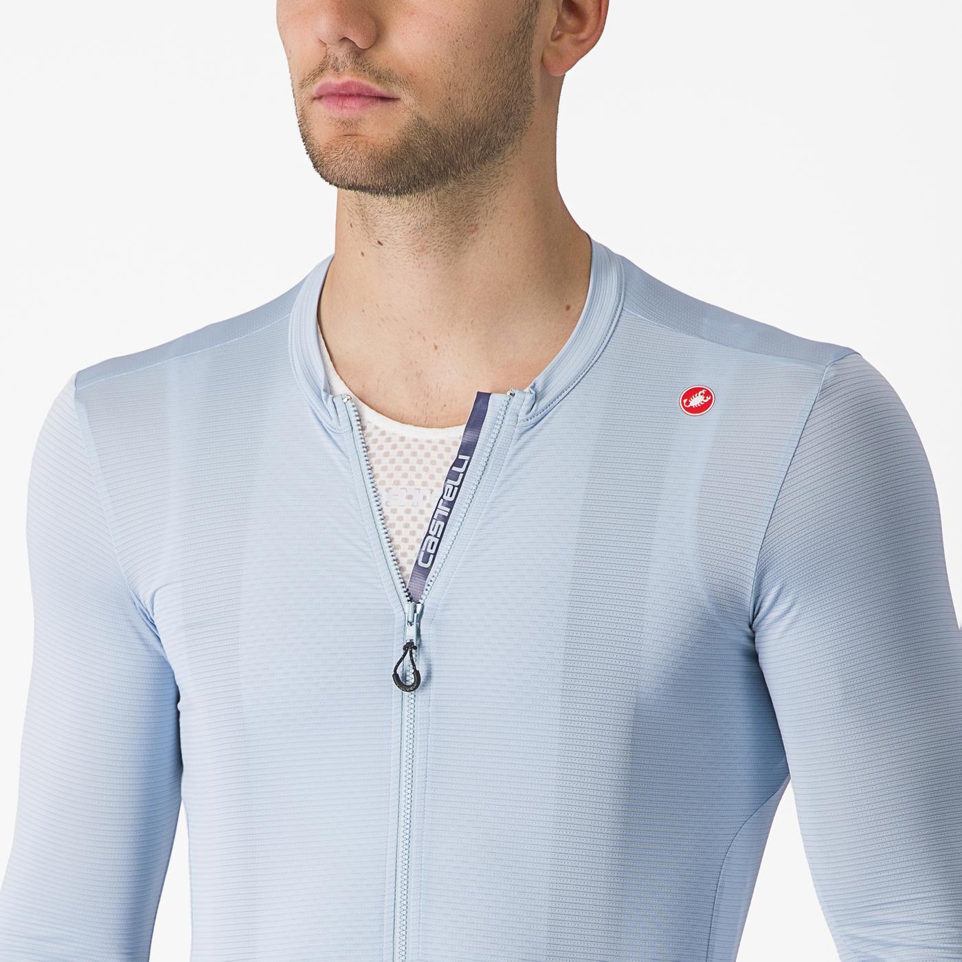 Jersey Castelli Espresso Manga Larga Blanco