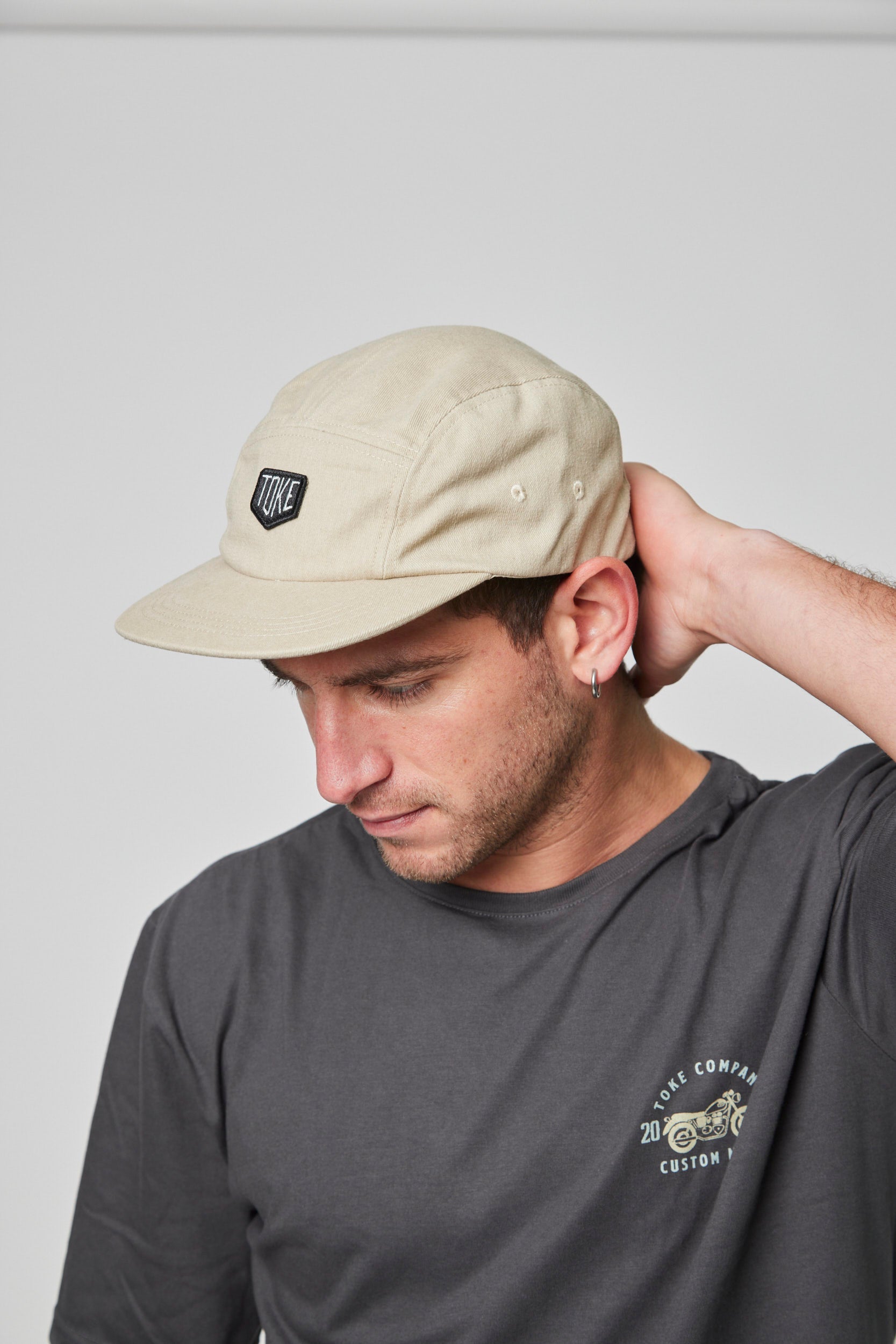 Jockey Beige Five Panel Toke