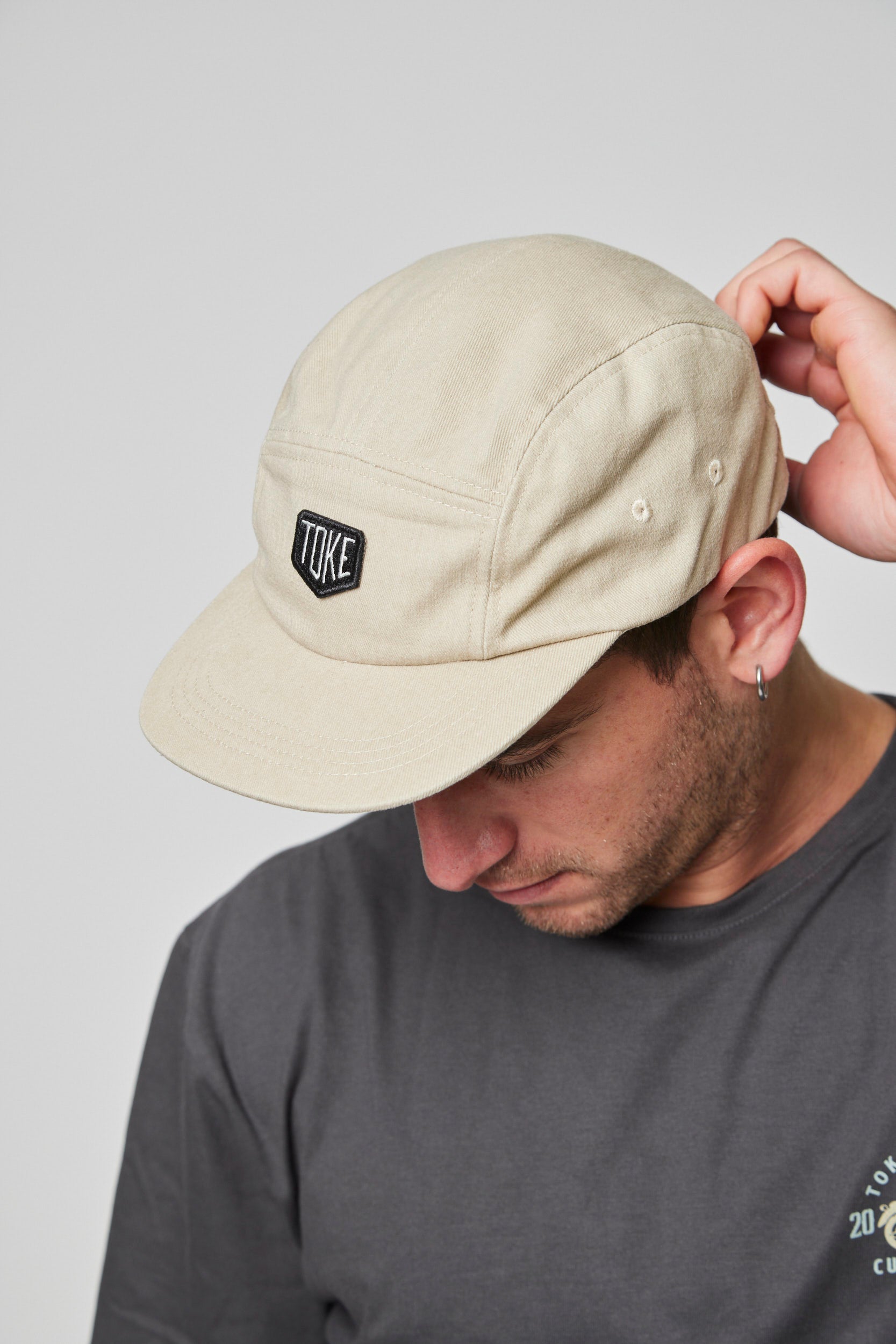 Jockey Beige Five Panel Toke