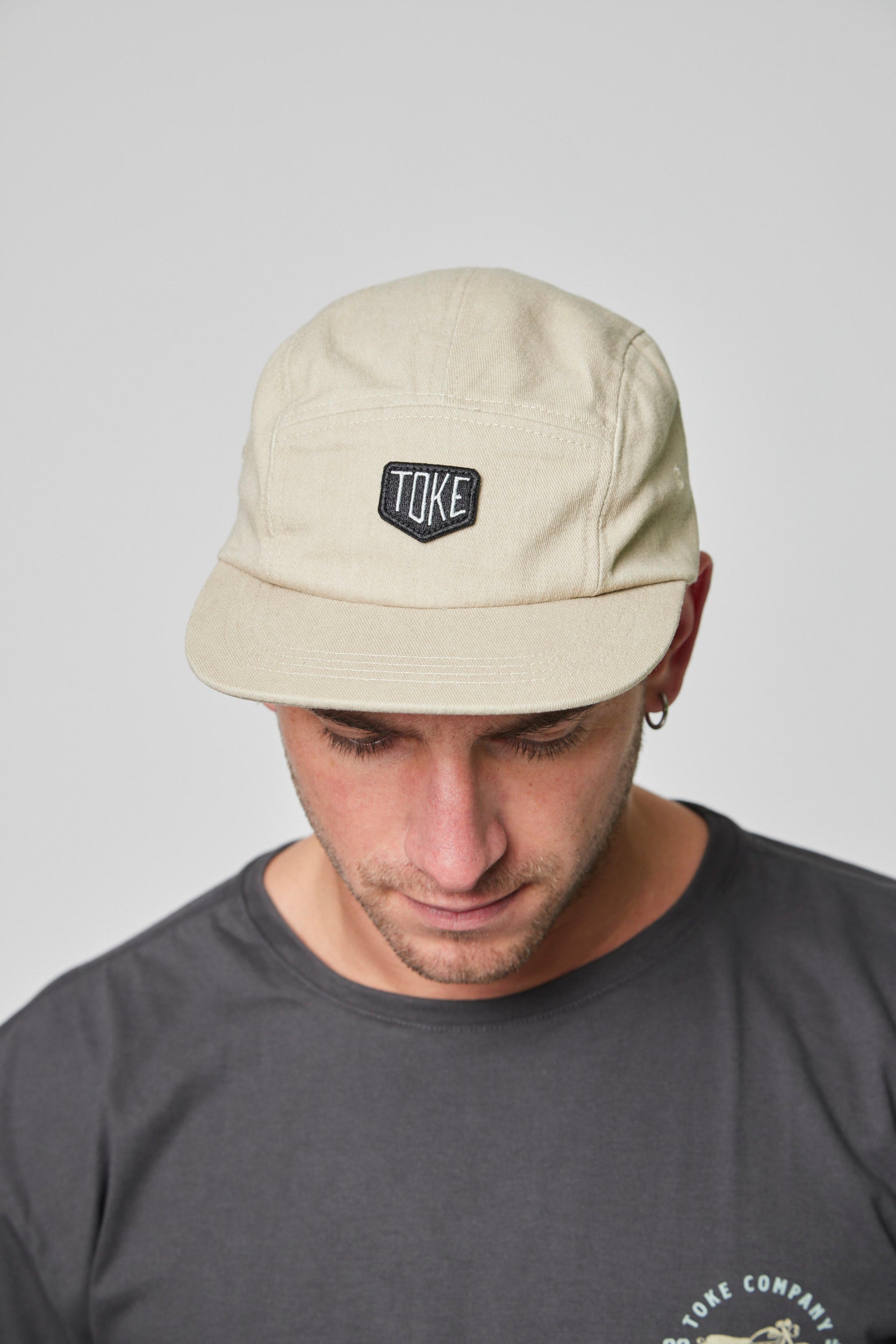 Jockey Beige Five Panel Toke