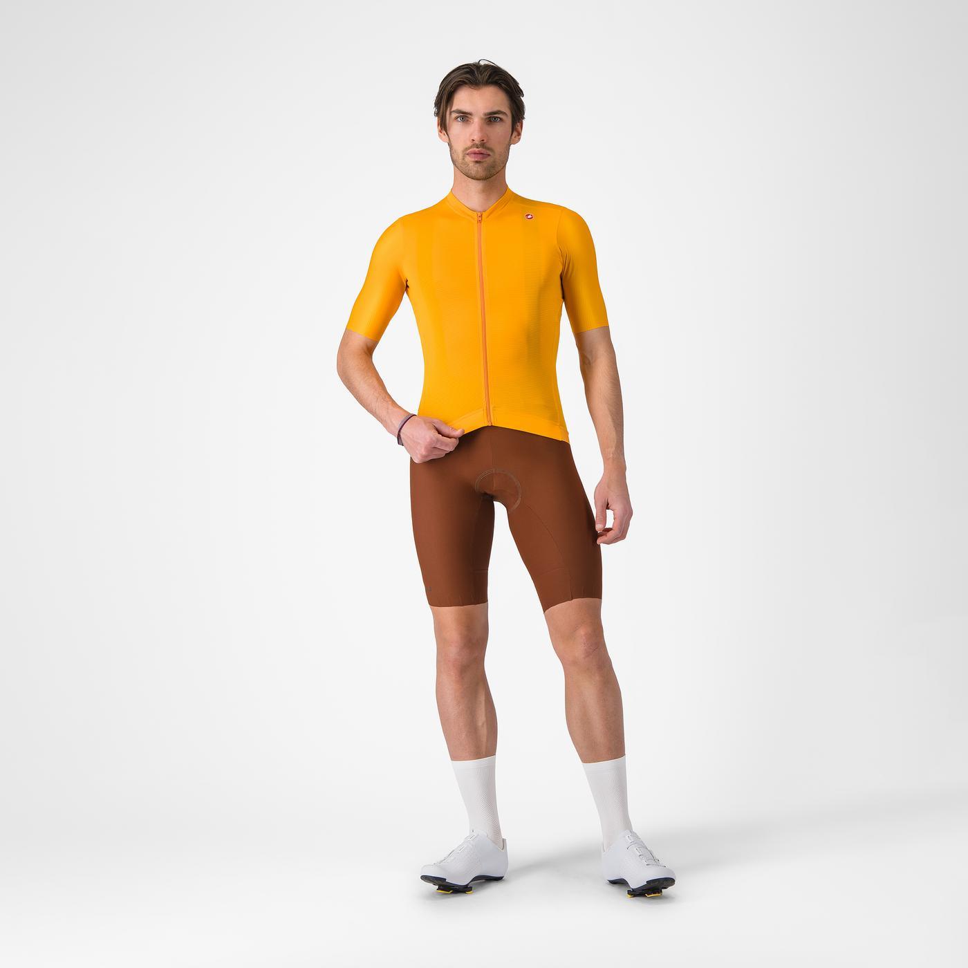Jersey Castelli Espresso Vivid Orange