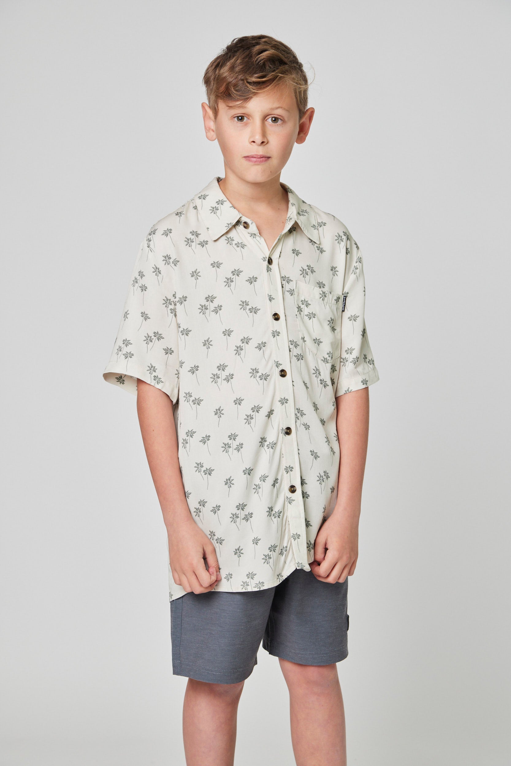 Camisa Palm Beige Kid