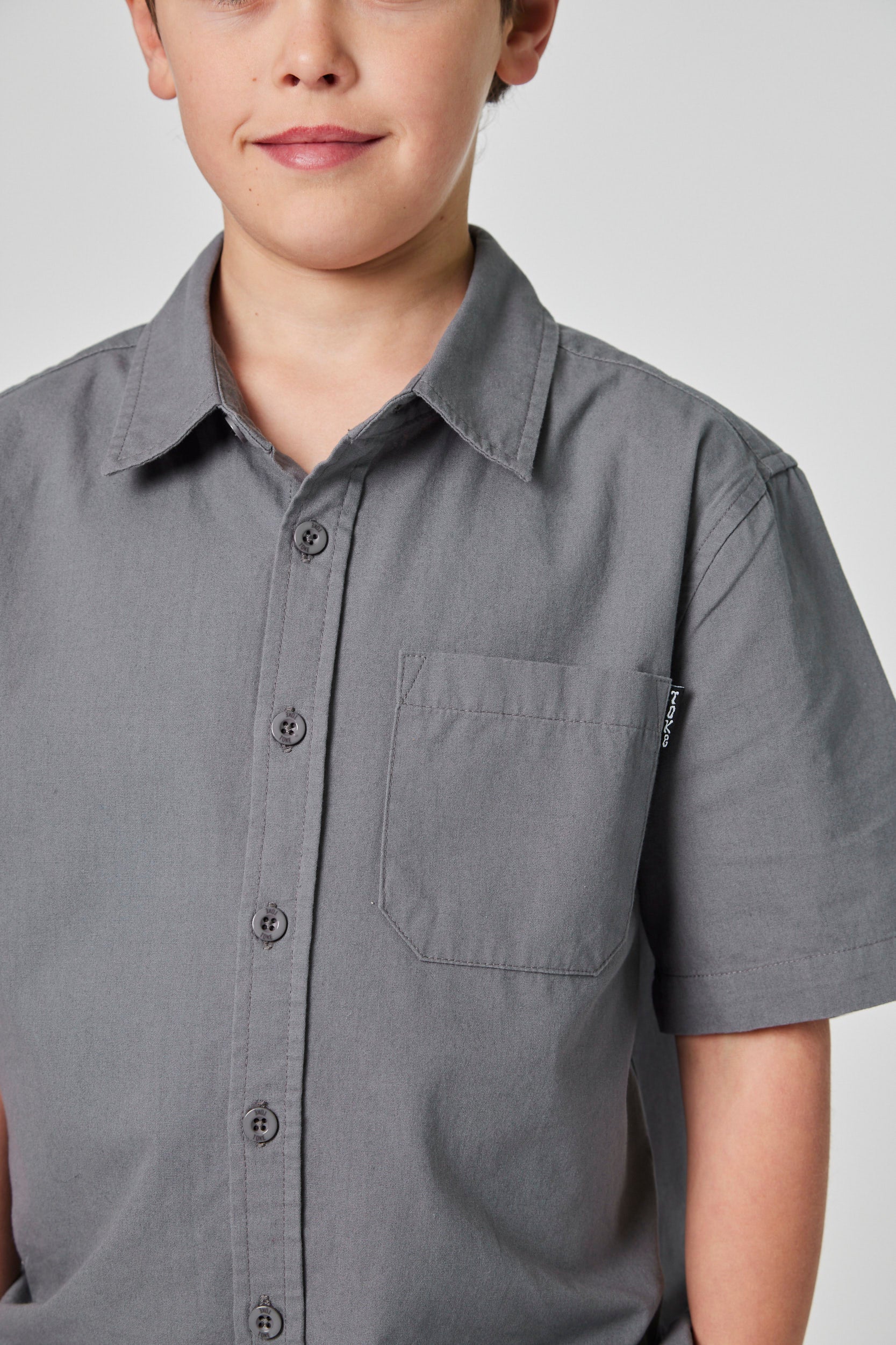 Camisa Solid Gris Kid