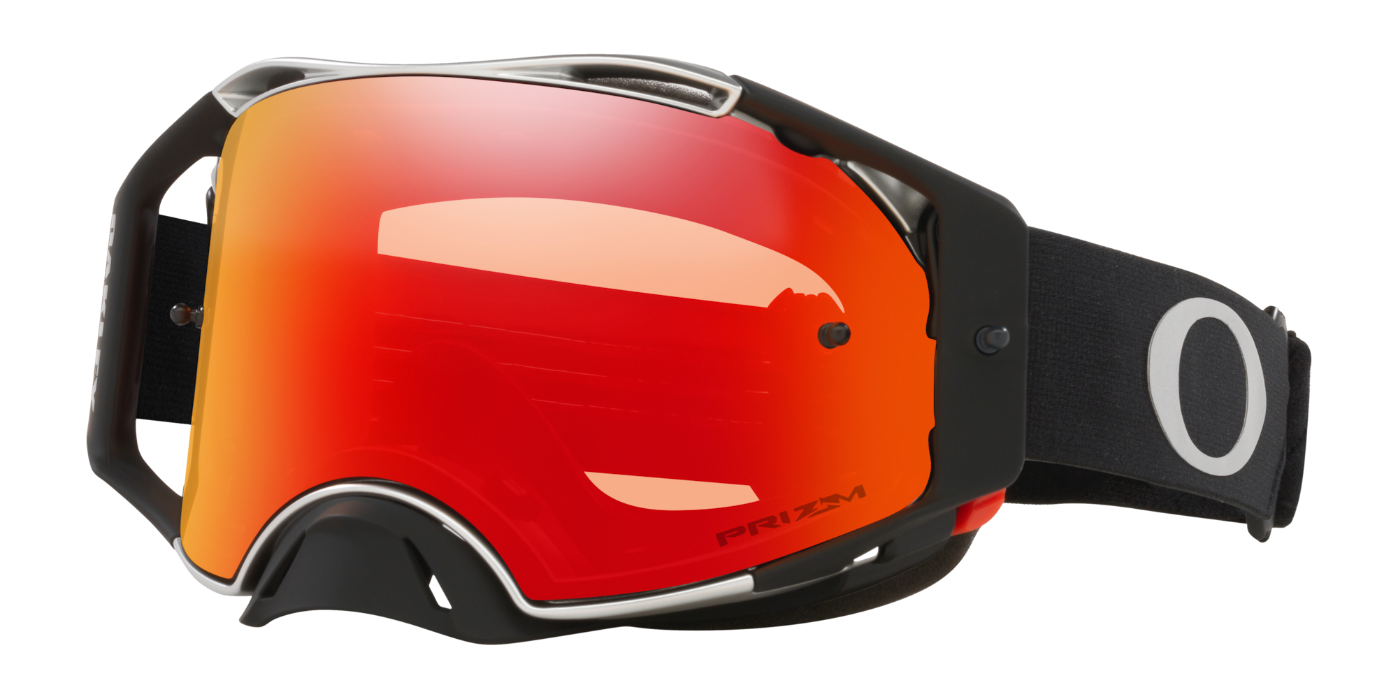 Lentes Oakley Airbrake MX Goggles Prizm MX Torch Iridium Lenses Tuff Blocks Black Gunmetal Strap