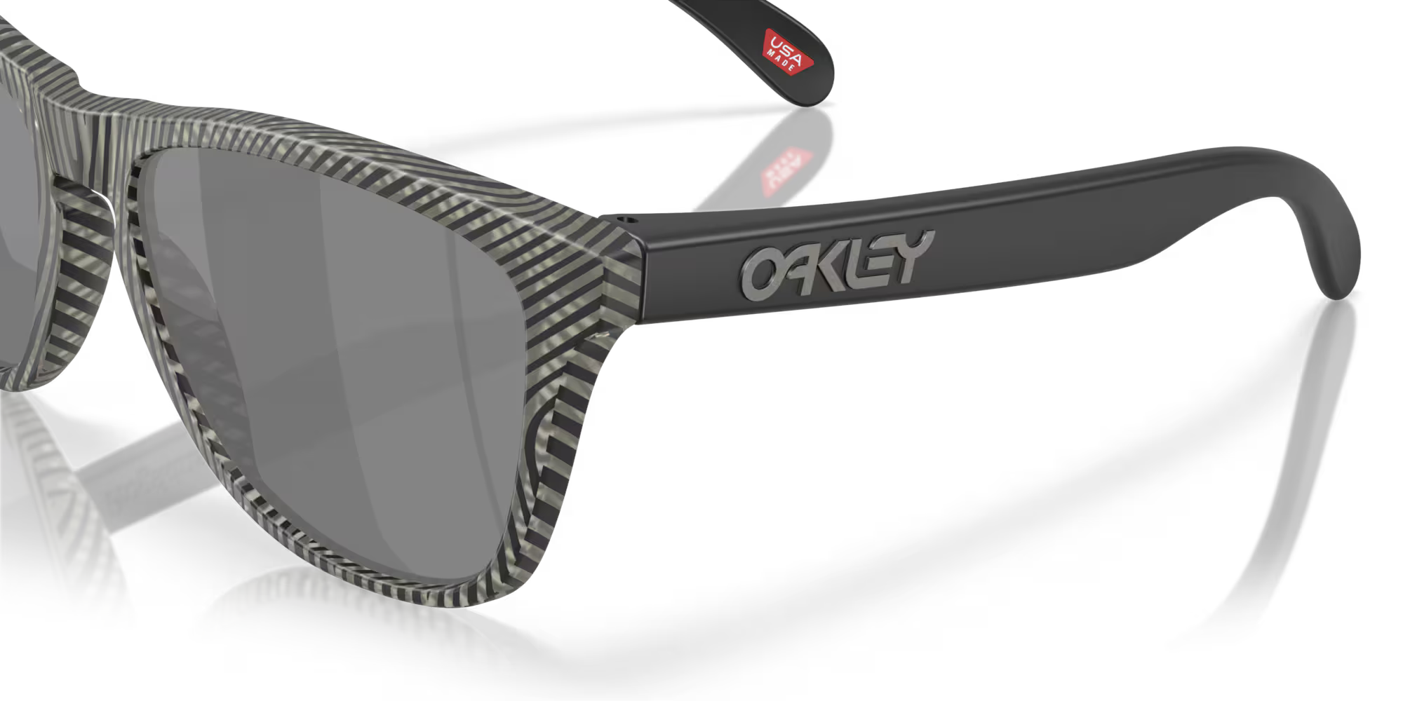 Anteojos Oakley Frogskins Night Mission Collection Prizm Black Lenses Matte Grey Ink Fingerprint Frame