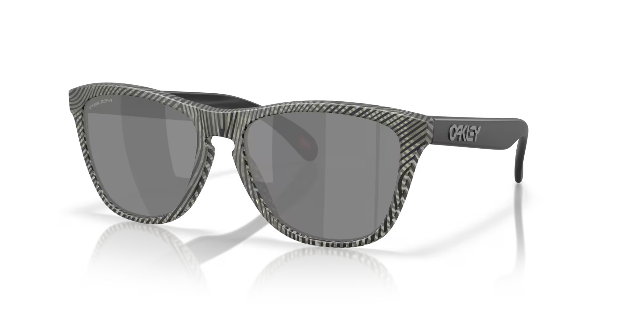 Anteojos Oakley Frogskins Night Mission Collection Prizm Black Lenses Matte Grey Ink Fingerprint Frame