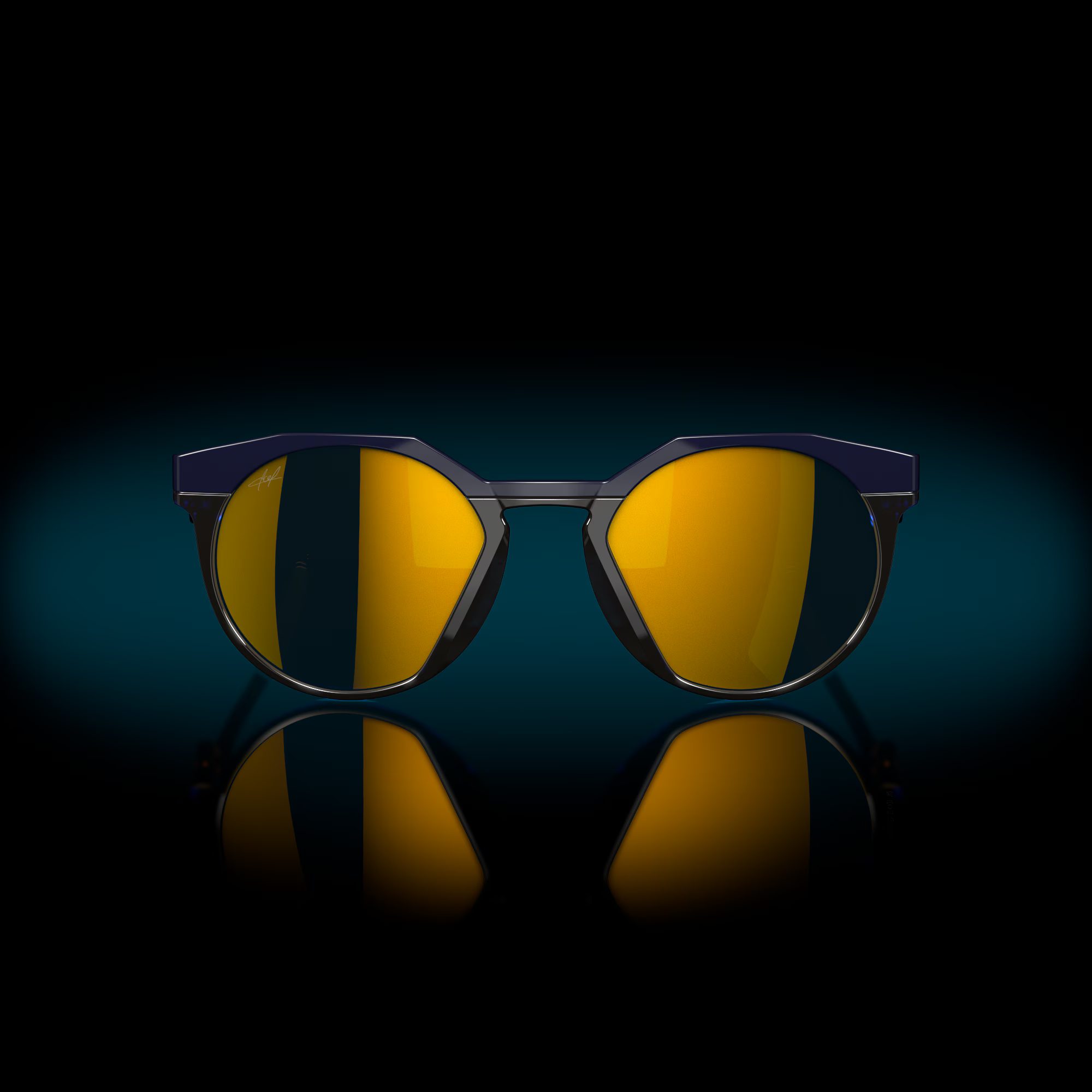 Anteojos Oakley Mbappé Signature Series HSTN Prizm 24K Polarized Lenses Navy/Transparent Blue Frame