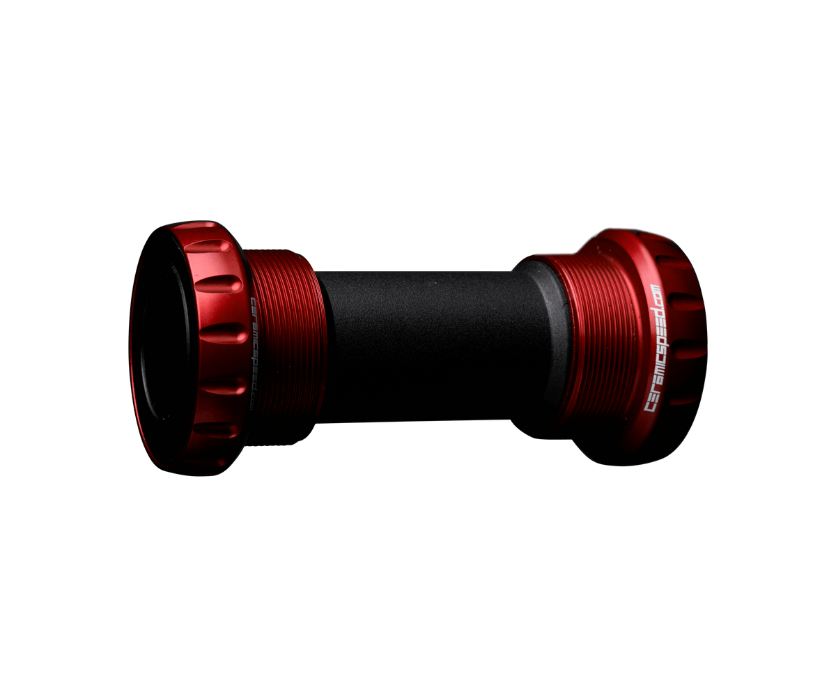 CeramicSpeed BSA Road Red English Threaded 68mm Shimano, FSA, Rotor 24mm - Rideshop