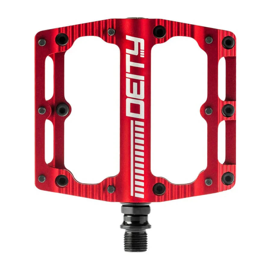 Pedal Bicicleta Flat Deity Black Kat Rojo