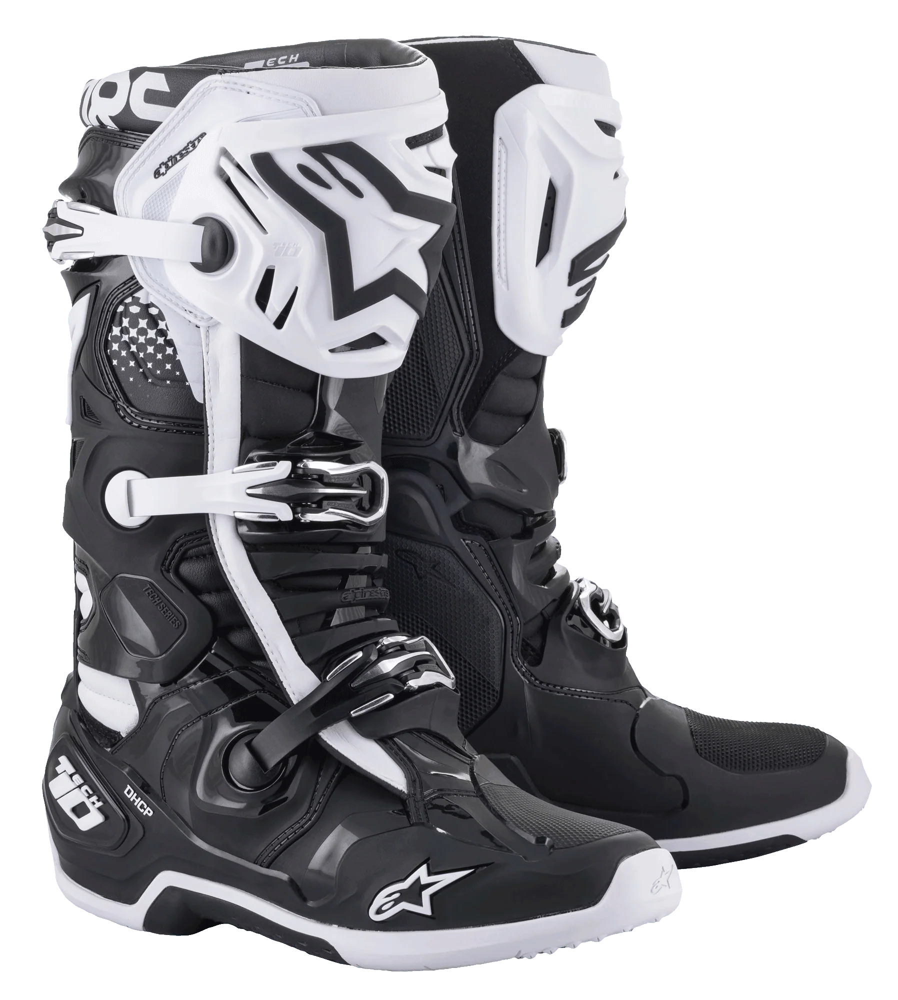Alpinestars Botas de Moto Tech 10 Negro/Blanco