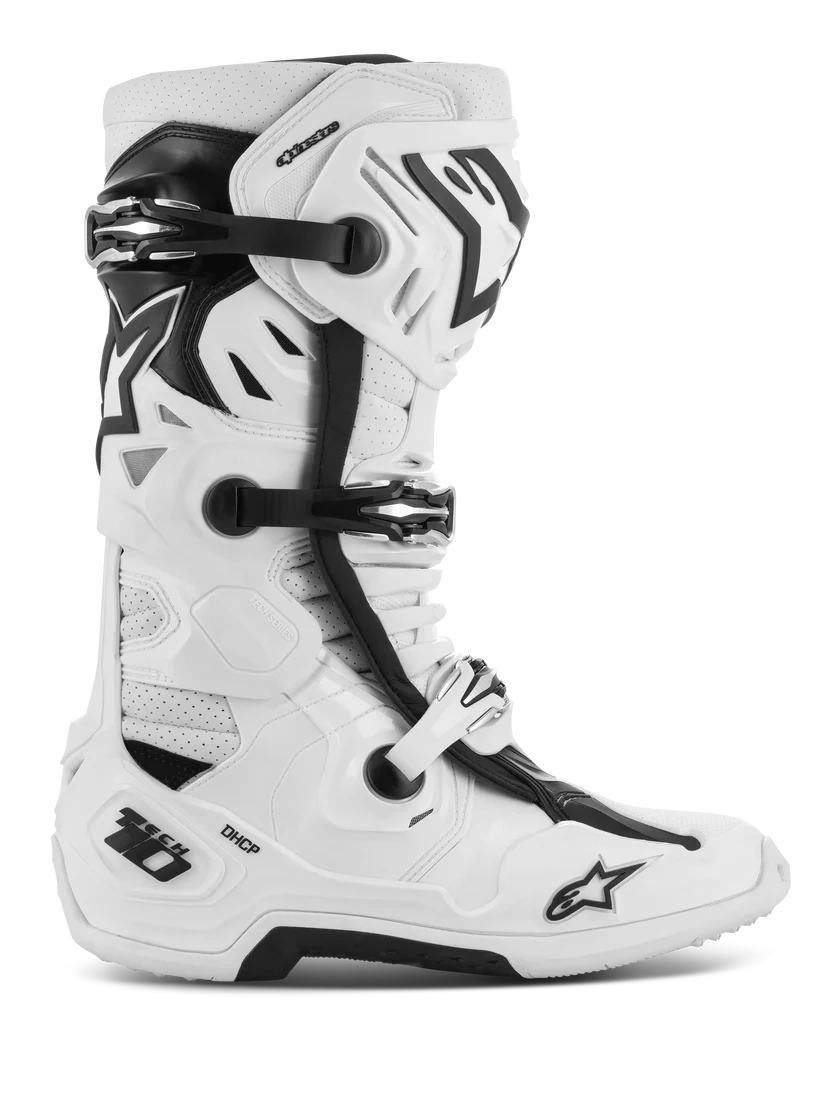 Botas de Moto Alpinestars Tech 10 Supervented Blanco Negro