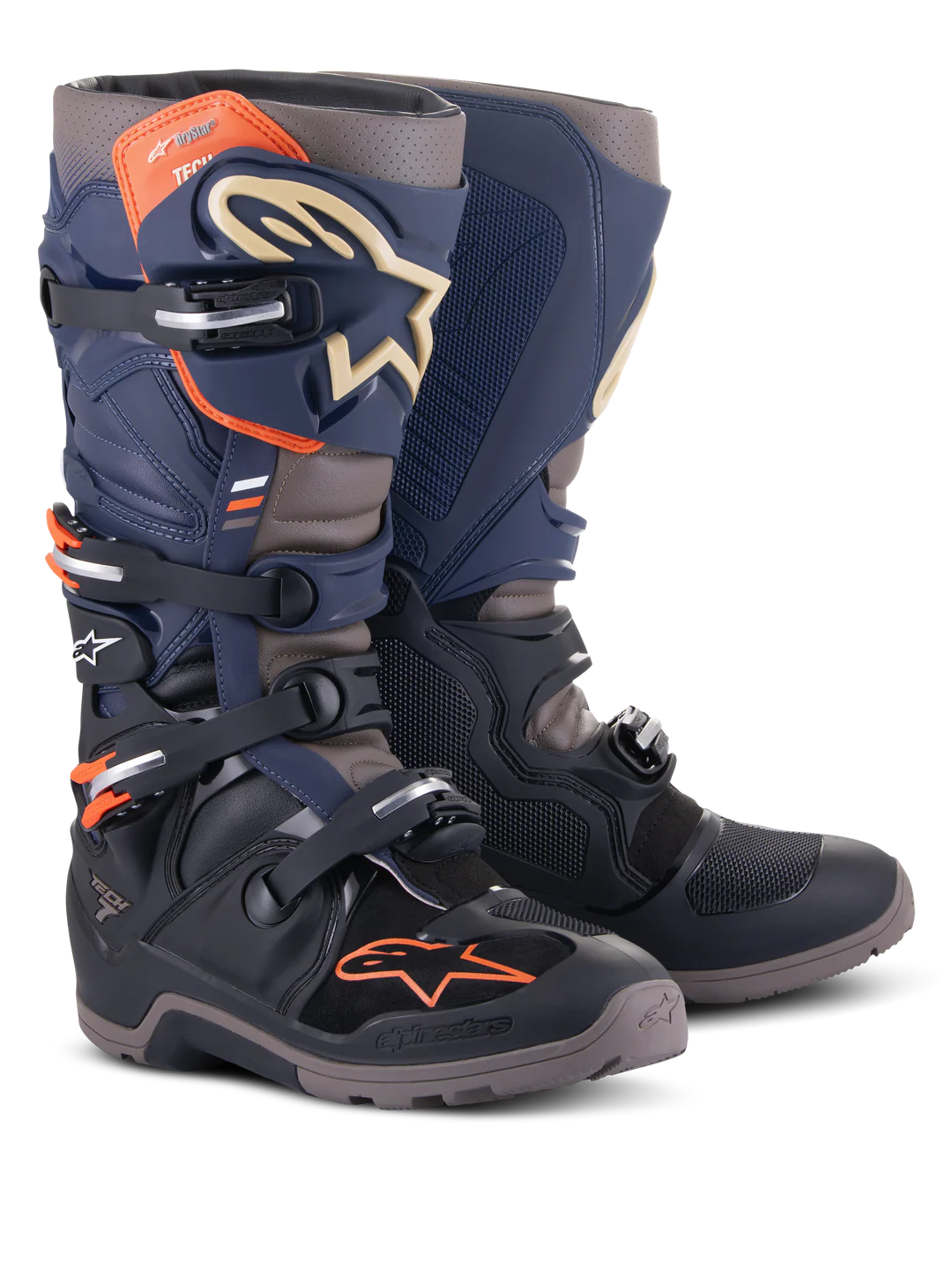 Botas de Moto Alpinestars Tech 7 Enduro Drystar Negro Azul Oscuro