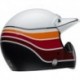 Casco Moto Calle Bell Moto 3 Classic Blanco Naranjo
