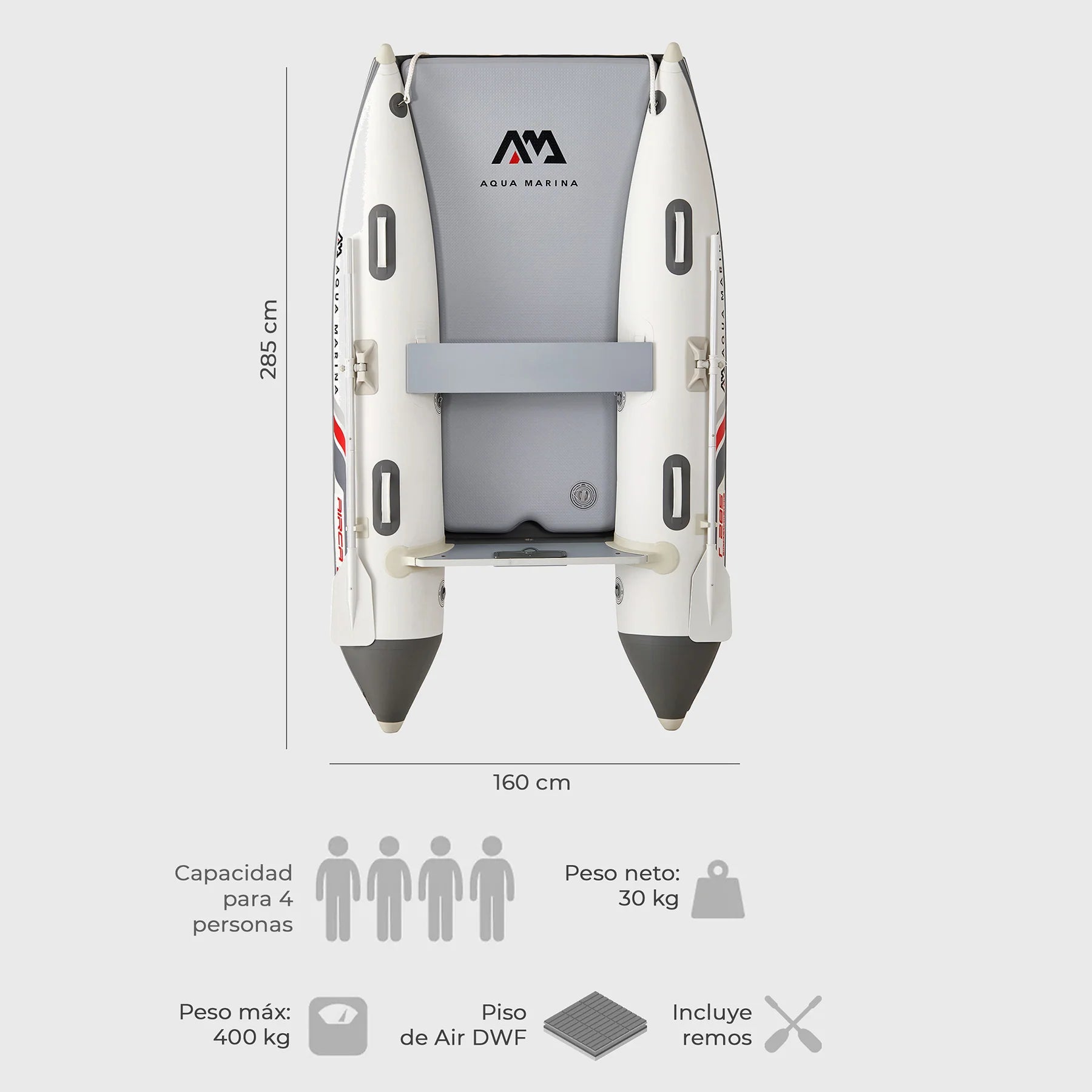 Catamarán Inflable Aqua Marina Ultra Liviano 2.85M