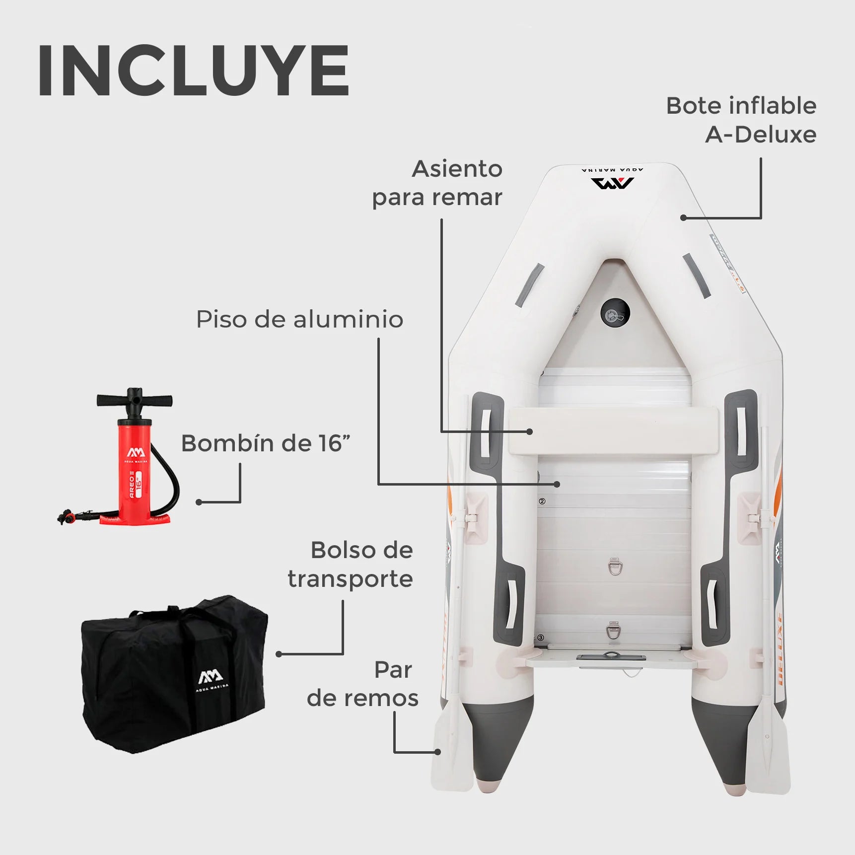 Bote Inflable Aqua Marina Deluxe 2.7M
