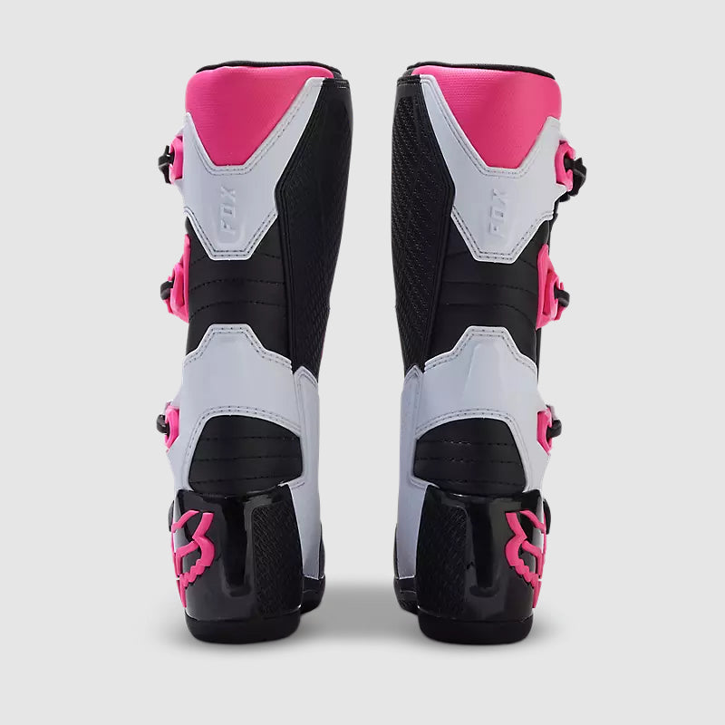 Botas Moto Mujer Comp Rosado/Blanco Fox - Rideshop