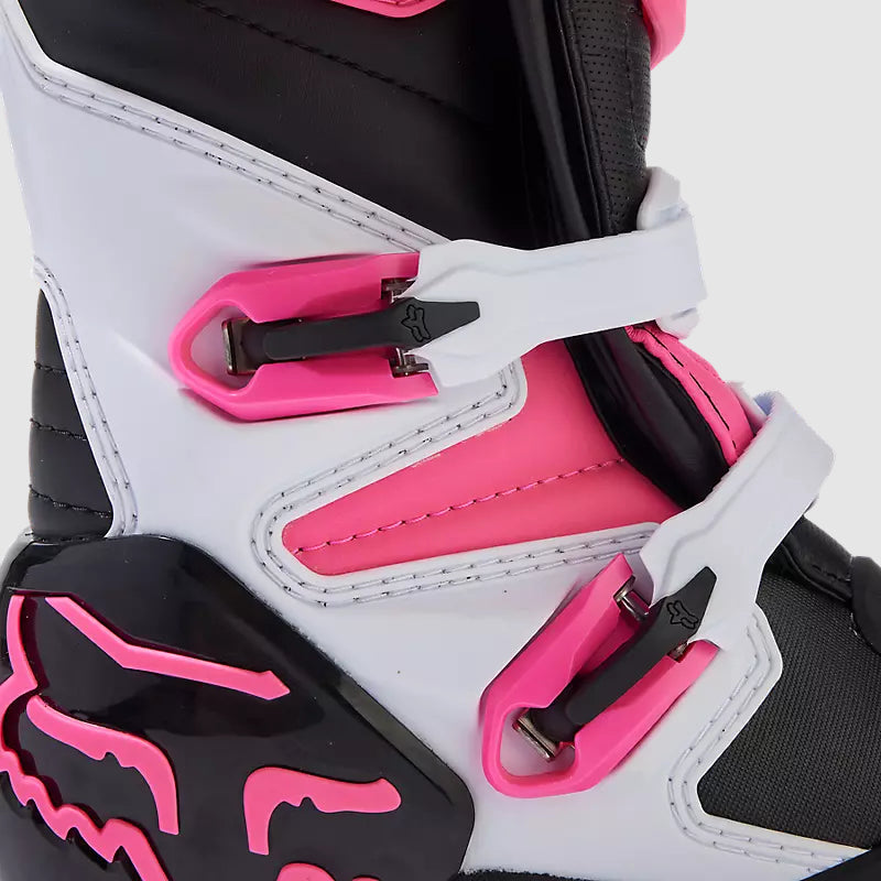 Botas Moto Mujer Comp Rosado/Blanco Fox - Rideshop