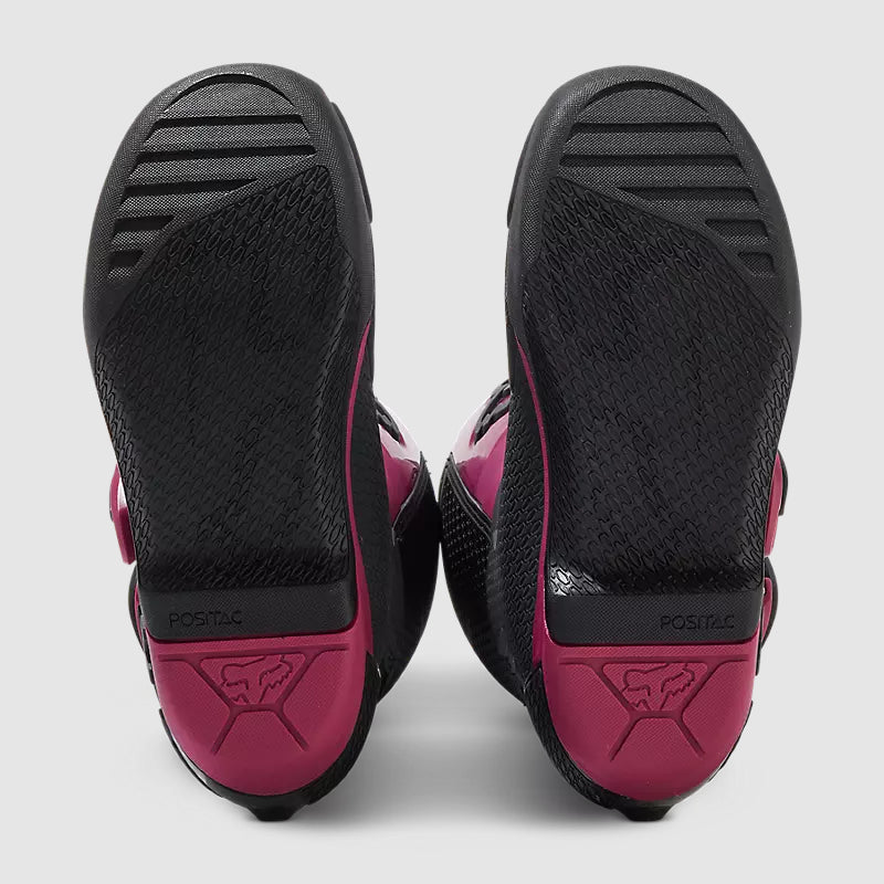 Botas Moto Mujer Comp Negro/Burdeo Fox - Rideshop