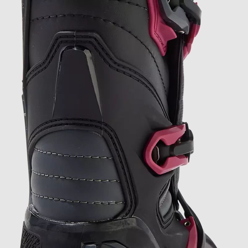 Botas Moto Mujer Comp Negro/Burdeo Fox - Rideshop