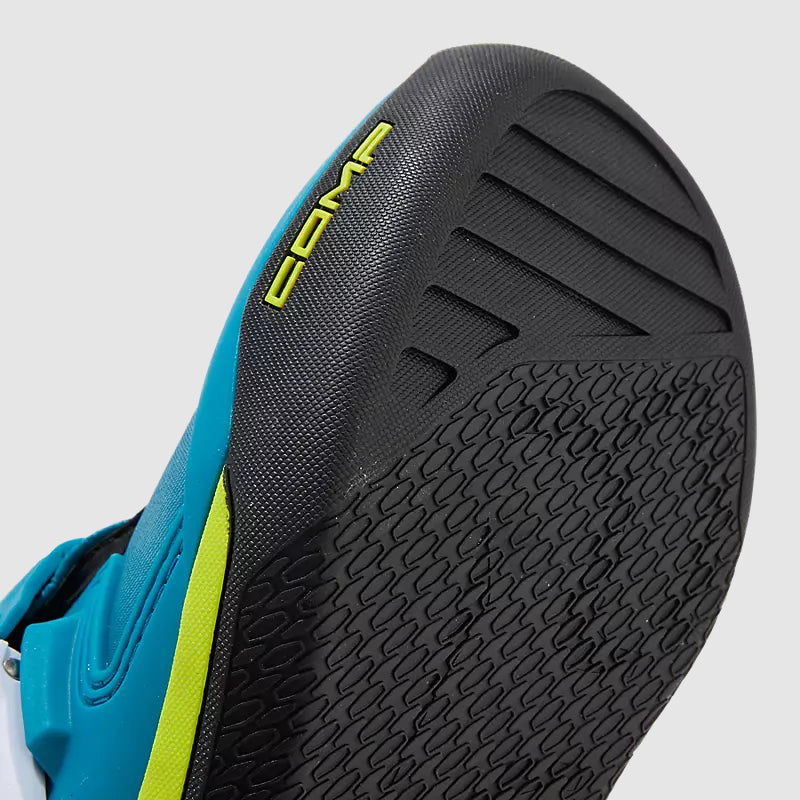 Botas Moto Niño Comp Celeste/Amarillo Fox - Rideshop