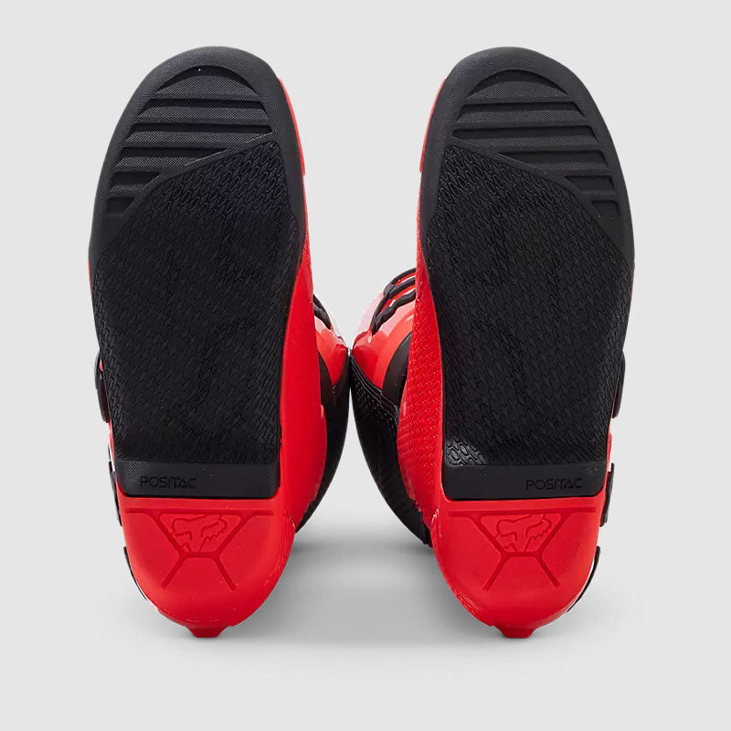 Botas Moto Niño Comp Rojo Fluor Fox - Rideshop