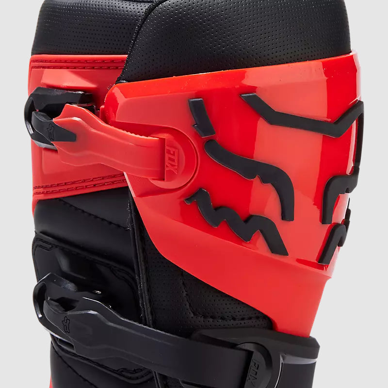 Botas Moto Niño Comp Rojo Fluor Fox - Rideshop