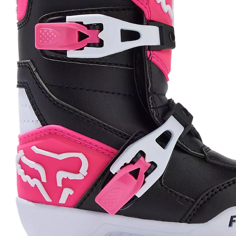 FOX Botas Moto Infantil Comp Negro/Rosado - Rideshop
