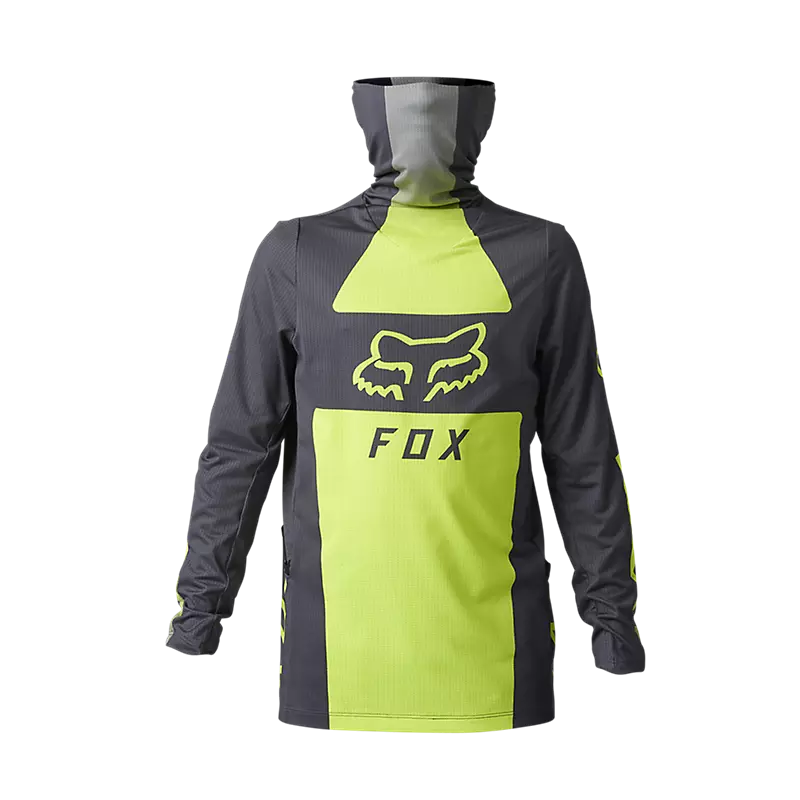 FOX Polera Moto Niño Ranger Drive Krux SXS Con Cuello Amarillo Fluor - Rideshop