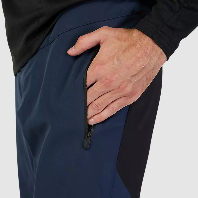 Pantalon Bicicleta Defend Impermeable 3L Azul Marino Fox - Rideshop