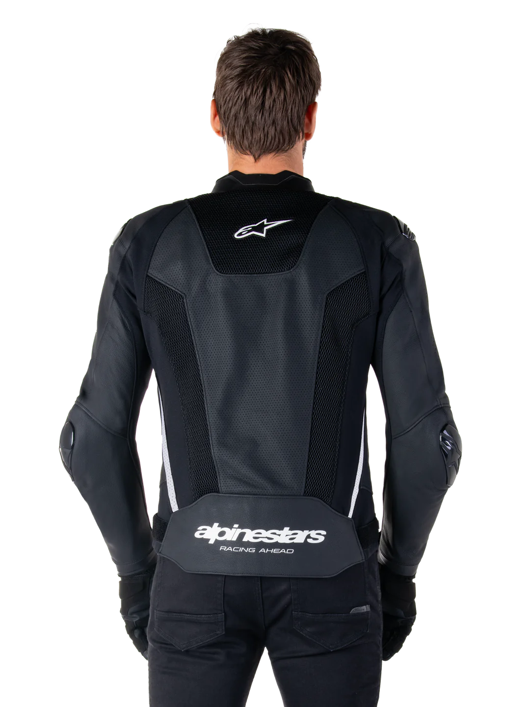 Chaqueta de Cuero Alpinestars Missile V3 Airflow Negro Blanco