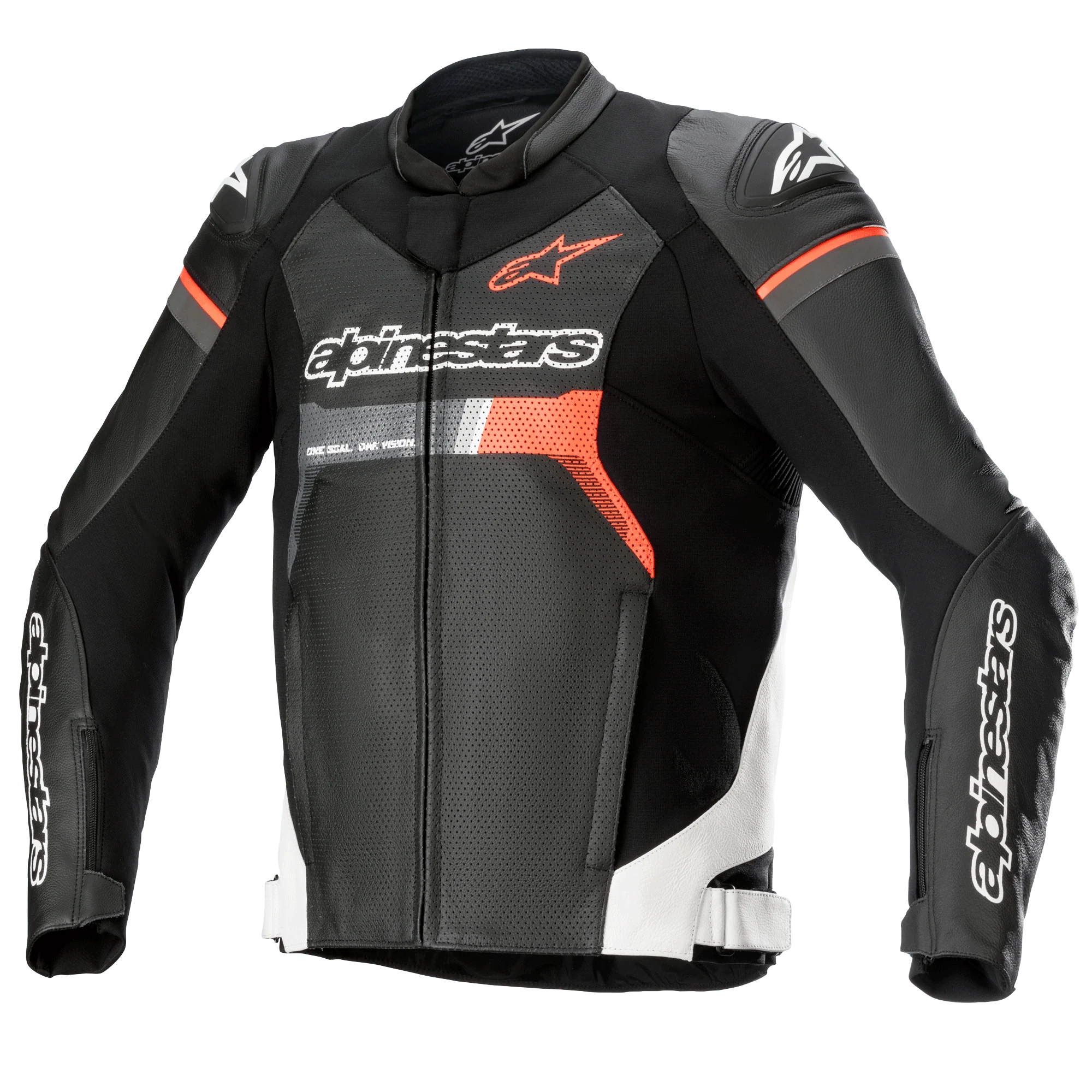 Chaqueta Cuero Alpinestars GP Force Airflow Negro/Rojo