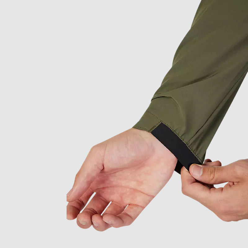 Chaqueta Cortavientos Bicicleta Canguro Ranger Verde Oliva Fox - Rideshop