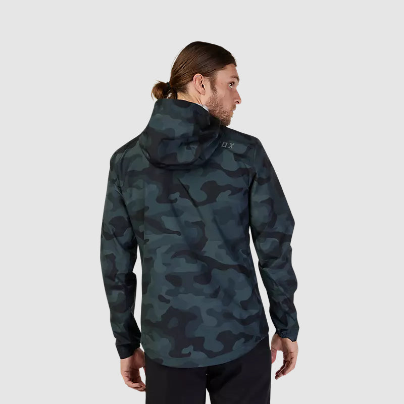 Chaqueta Bicicleta Impermeable Ranger Camo Negro Fox - Rideshop