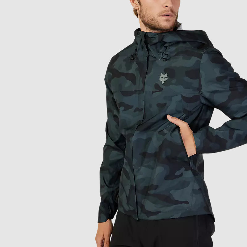 Chaqueta Bicicleta Impermeable Ranger Camo Negro Fox - Rideshop