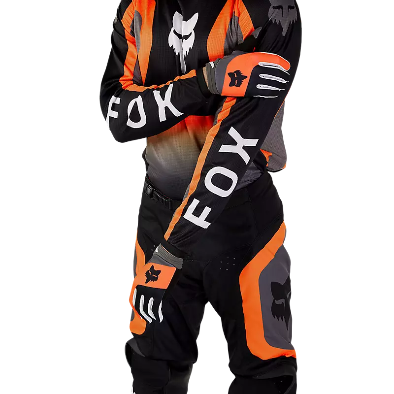 FOX Polera Moto 180 Ballast Negro/Naranjo - Rideshop